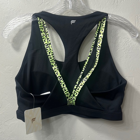 Fabletics Other - Fabletics Kessler medium impact sports bra black and green size medium. NWT.